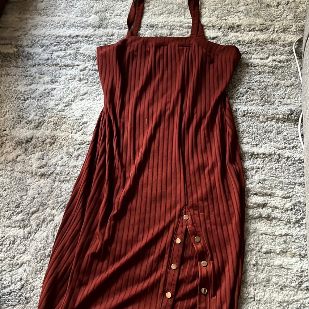 Autumn color, body con dress